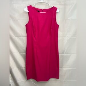AB Studio women’s pink jersey sheath sleeveless zip knee formal business dress